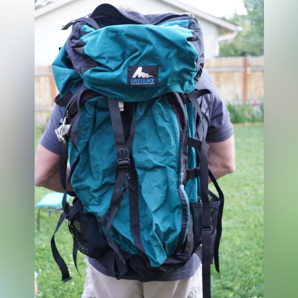 Vtg Hiking Backpack Gregory Hiking Bag Day Pack Turquoise Md 90s Hiking Gear M